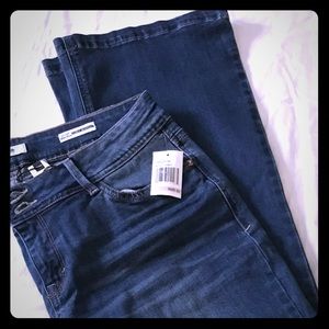 Button front jeans
